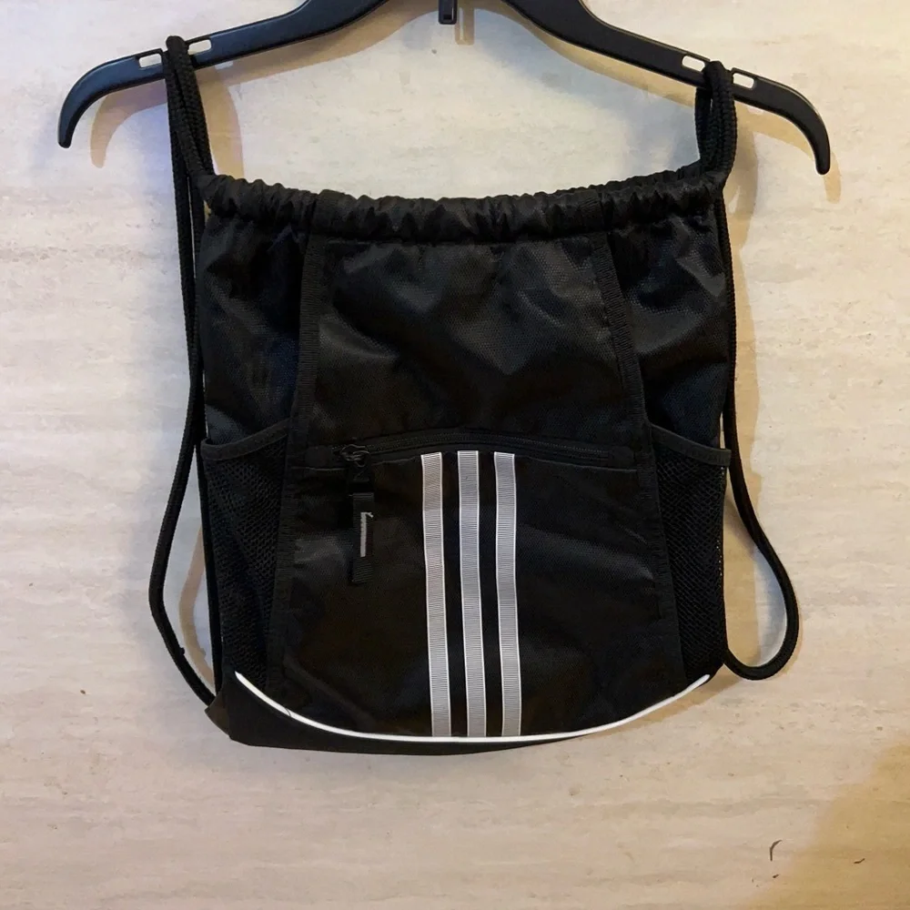 Adidas Alliance ll Black and White Drawstring Backpack